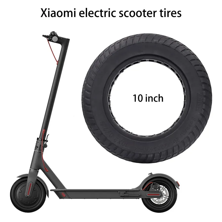 10 Inch Rubber Solid Tire for Xiaomi M365 Pro 1s Pro2 Mi3 Electric Scooter Tubeless Remodel Thickened Explosion Proof Tyre