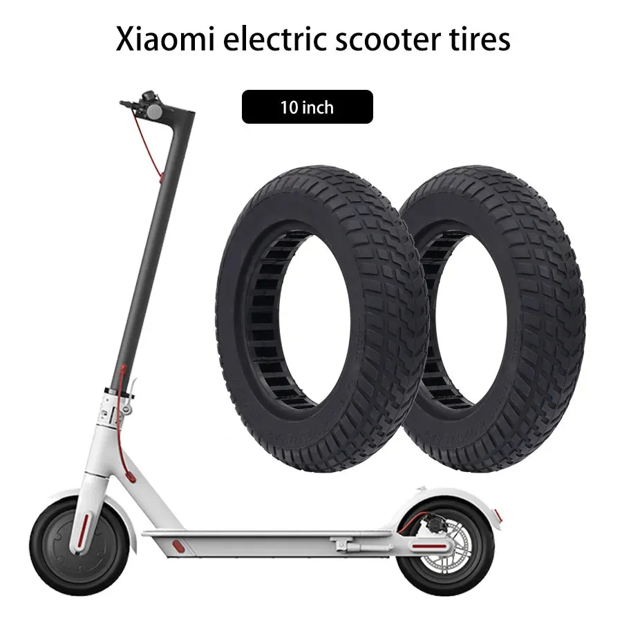 10 Inch Rubber Solid Tire for Xiaomi M365 Pro 1s Pro2 Mi3 Electric Scooter Tubeless Remodel Thickened Explosion Proof Tyre