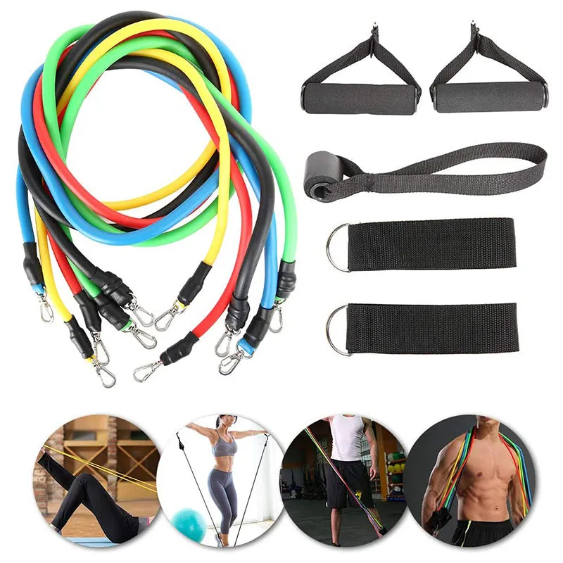 11Pcs Resistances Band Set Fitness Equipment