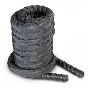 15m Battle Rope - Black  50mm (2") Diameter, waterproof