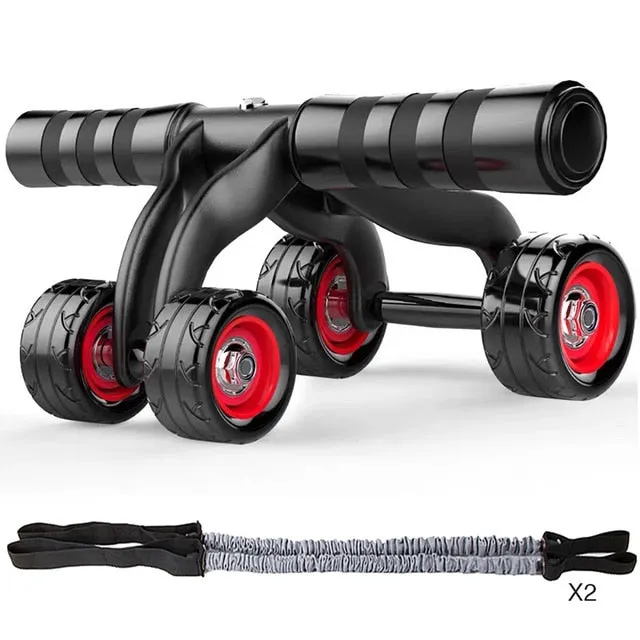 4-Wheel Abdominal Roller Muscle Trainer Home Fitness Ab Rollers Equipement.