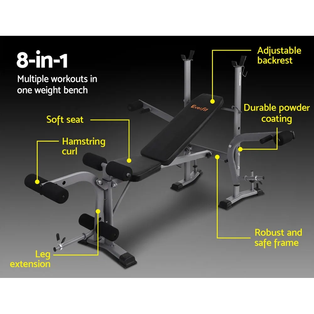 8 In 1 Weight Bench Adjustable Bench Press Gym Equipment Workout