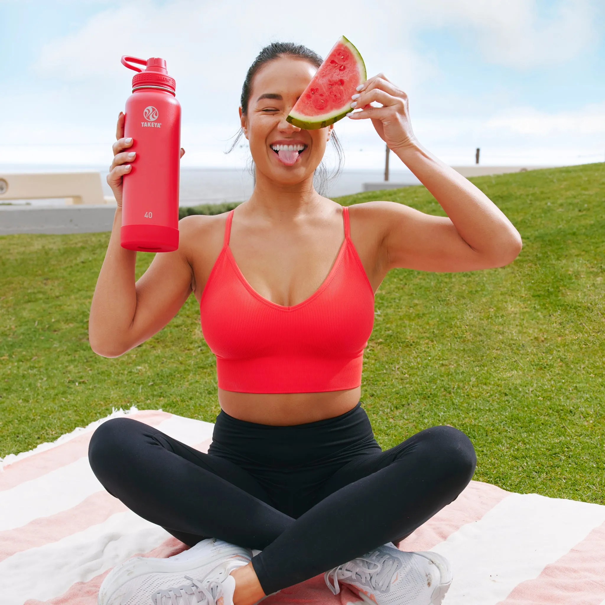 Actives Water Bottle With Spout Lid