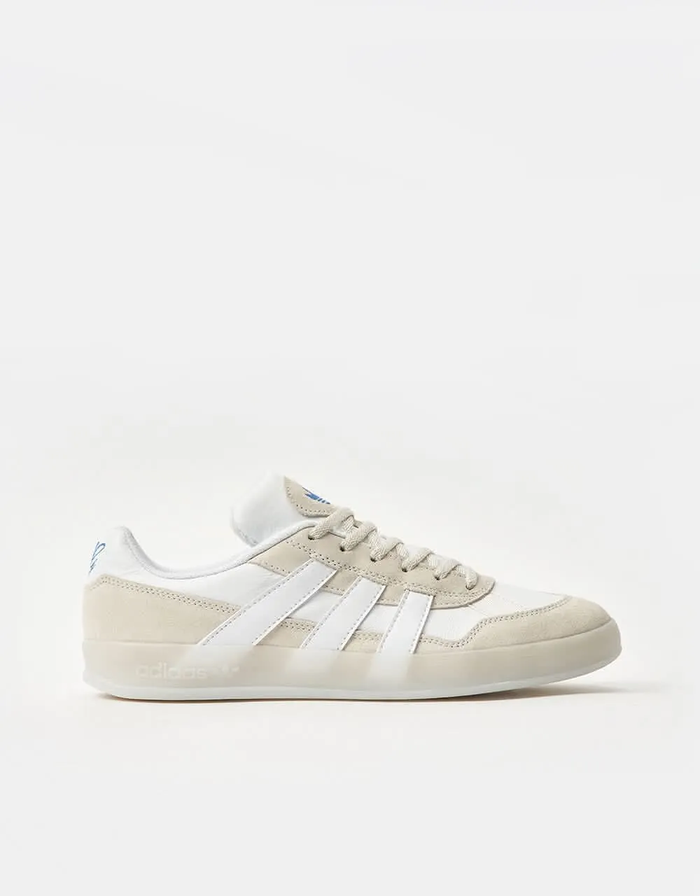 adidas Aloha Super Skate Shoes - Crystal White/White/Bluebird