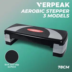 Adjustable Aerobic Stepper, Non-Skid, Gym-Grade - Verpeak