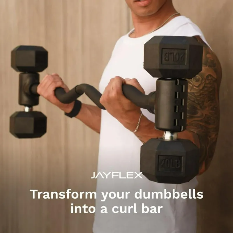 Adjustable Dumbbell to Barbell/Kettlebell Set for Full-Body Workout, 200lbs Capacity