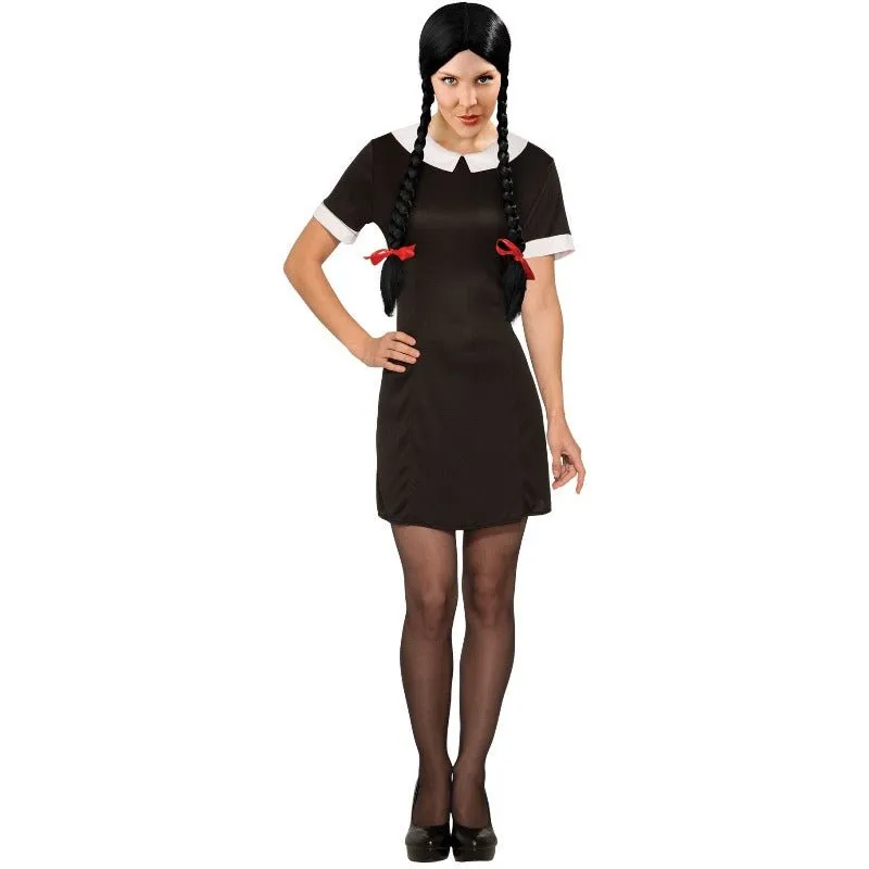 Adult Little Miss Wednesday Addams Family Style Costume