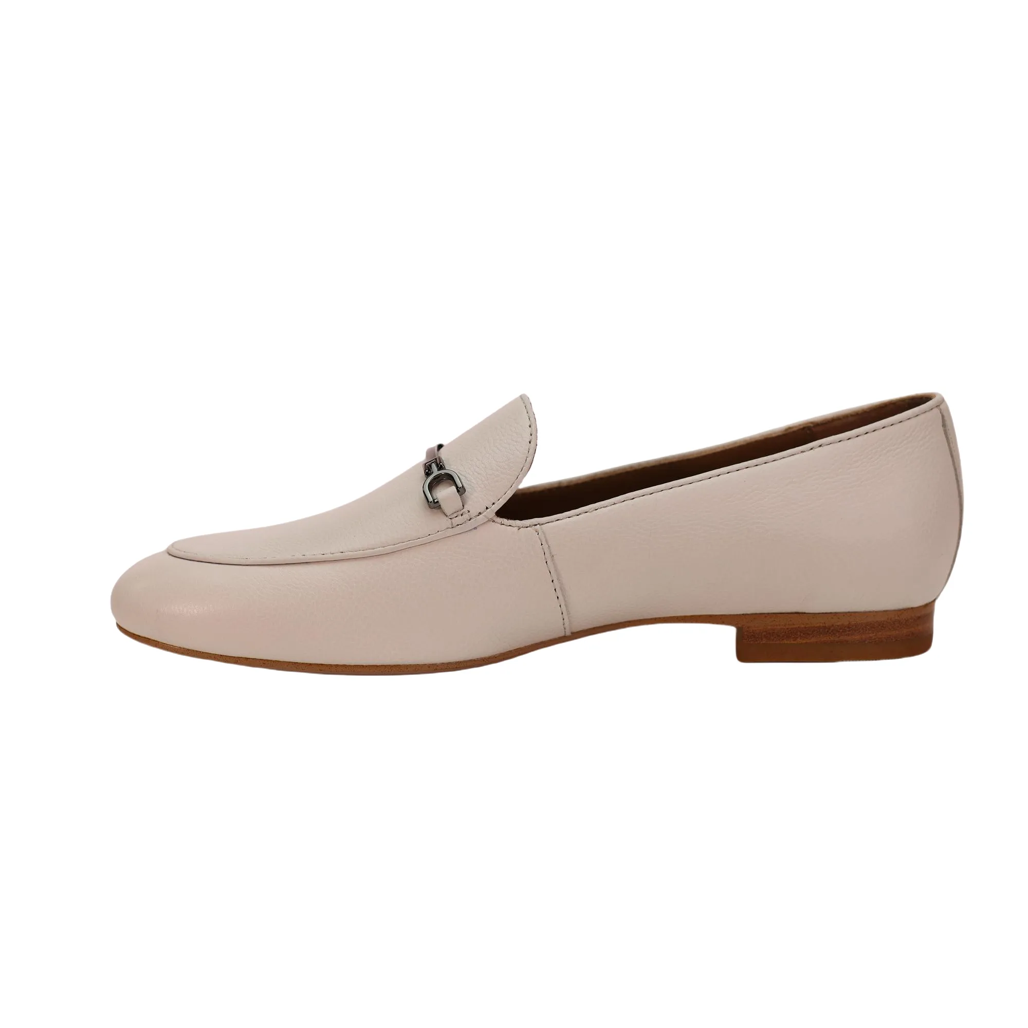 AiciBerllucci   off-white Leather & Sheepskin lining- Prime-Women's Leather Loafer- Sleek Loafers Slip on Shoes-Casual Flat Shoes