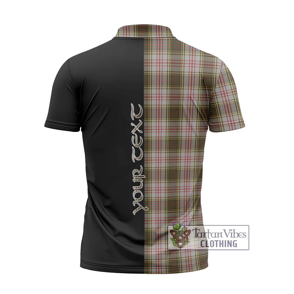 Anderson Dress Tartan Zipper Polo Shirt with Family Crest and Half Of Me Style