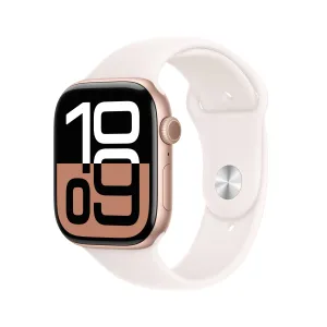 Apple Watch Series 10 GPS   Cellular 42mm Rose Gold Aluminium Case with Light Blush Sport Band - M/L