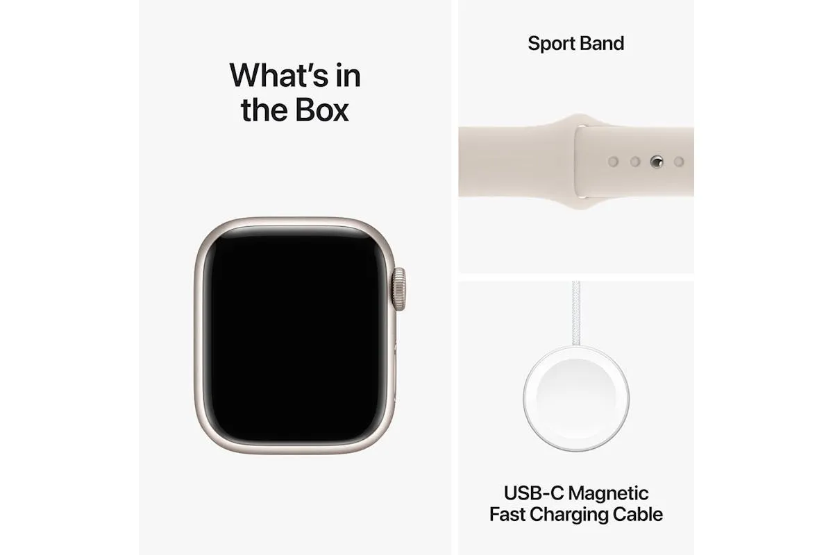 Apple Watch Series 9 Cellular | 41mm | Starlight Aluminium Starlight Sport Band S/M