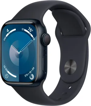 Apple Watch Series 9 (GPS) 41mm Midnight Aluminum - Midnight Sport Band M/L (MR8X3LL/A)