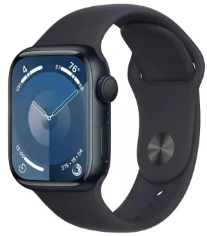 Apple Watch Series 9 (GPS CELLULAR) 45mm Midnight Aluminum - Midnight Sport Band (MRMF3LL/A/A)