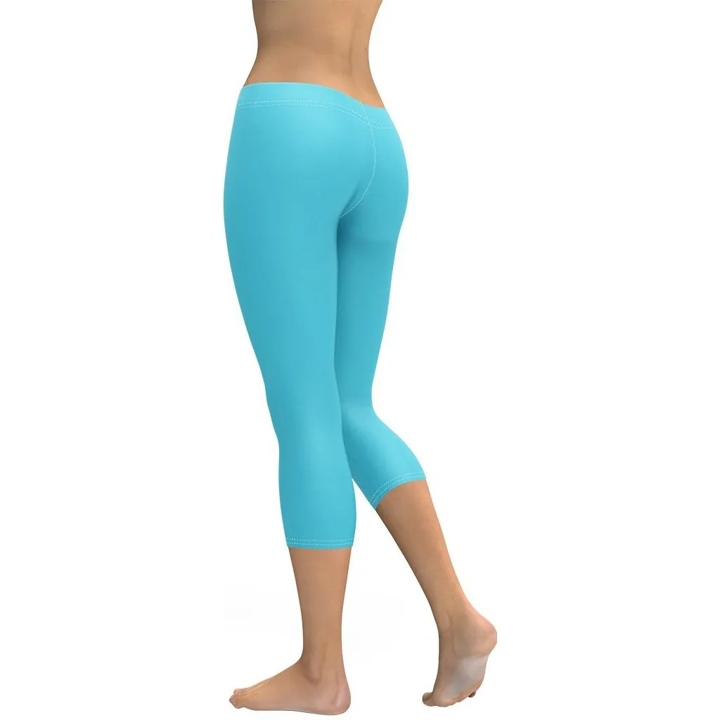 Aqua Turquoise Capris