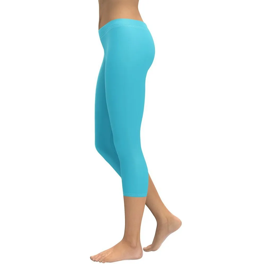 Aqua Turquoise Capris