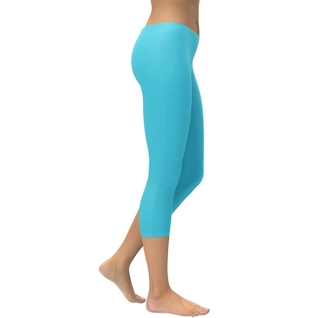 Aqua Turquoise Capris