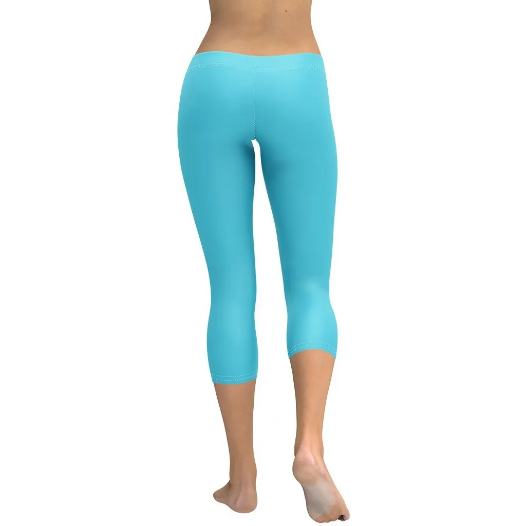 Aqua Turquoise Capris