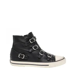 ASH SNEAKER VINCENT 87463-001 NERO CON FIBBIE