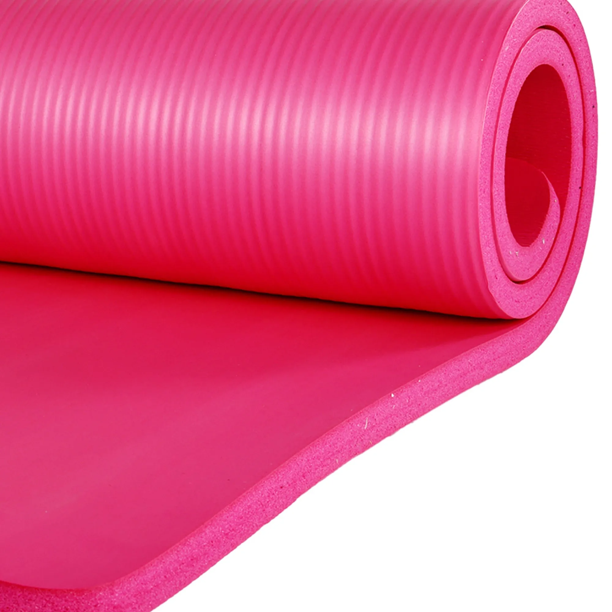 BalanceFrom 1" Extra Thick Yoga Mat w/Knee Pad & Carrying Strap, Pink (Used)