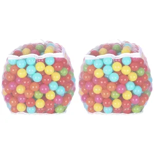 BalanceFrom Fitness 2.3" Play Pit Balls with Storage Bag, Multicolor (2 Pack)