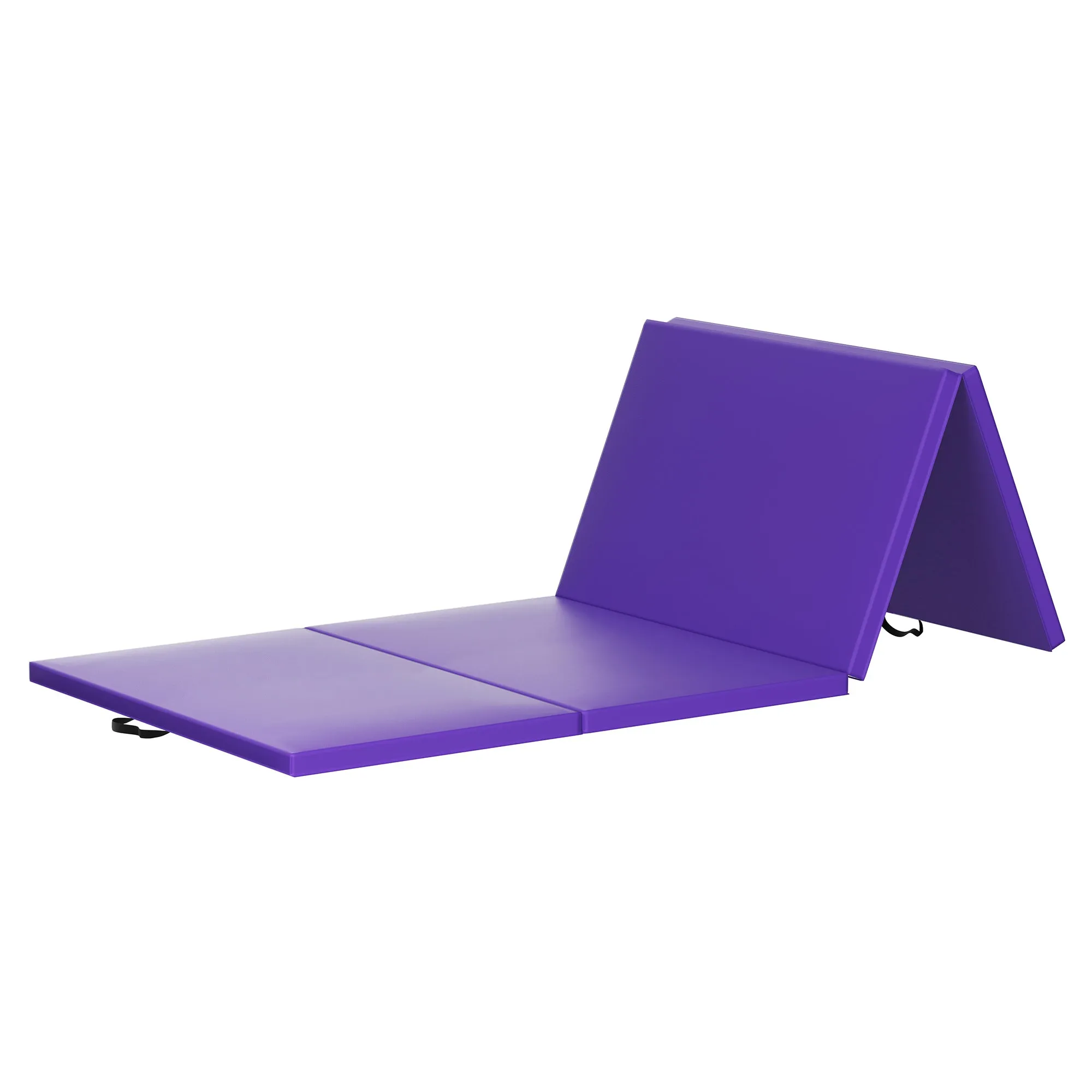 BalanceFrom Gymnastics Mat with Sectional Floor Balance Beam, Purple (Open Box)