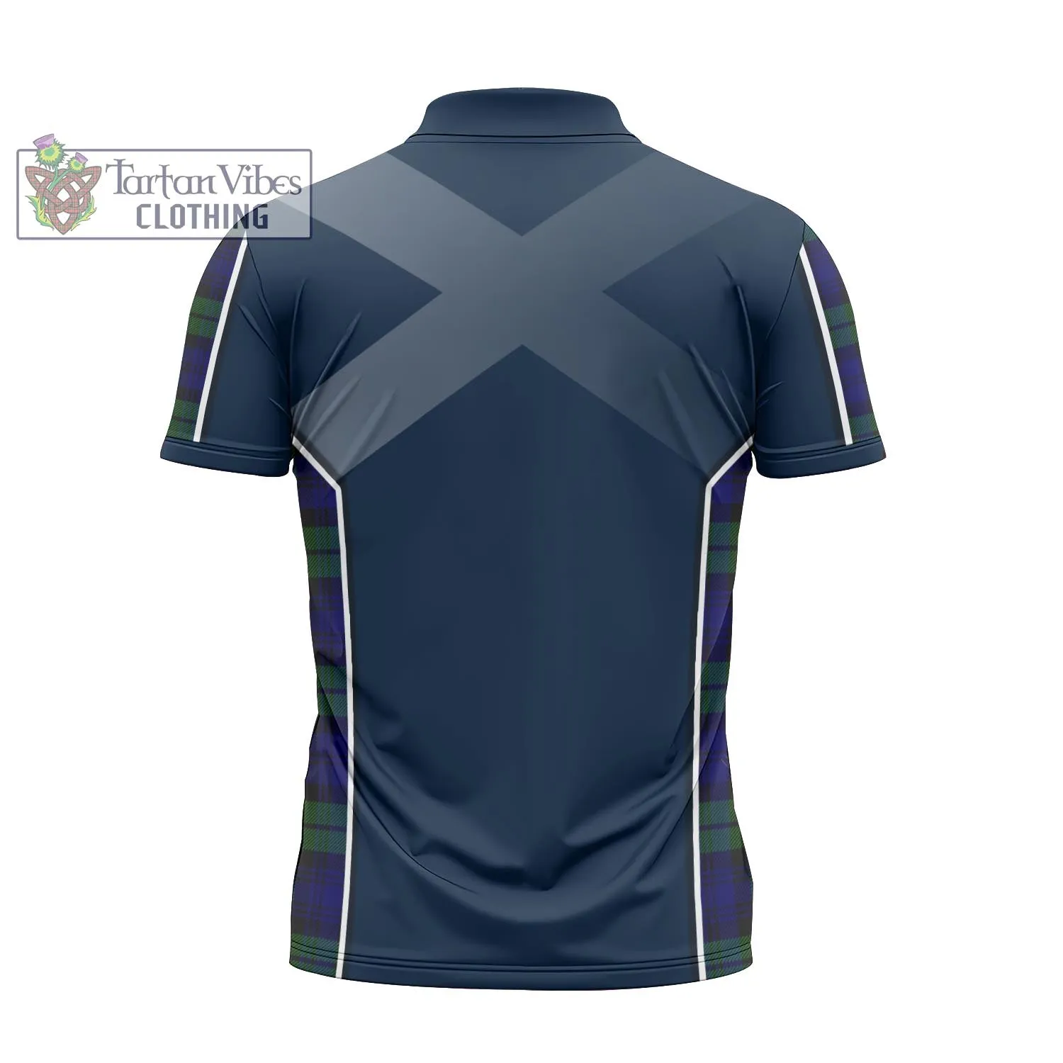 Bannatyne Tartan Zipper Polo Shirt with Family Crest and Scottish Thistle Vibes Sport Style