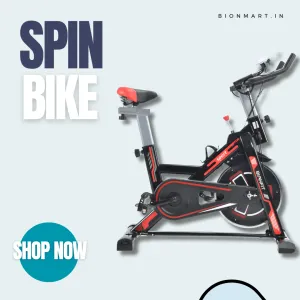 BIONFIT BNF-01 Pro Spin with 6 Kg Flywheel with Friction Resistance Spinner Exercise Bike  (Red) - 2 Years Warranty