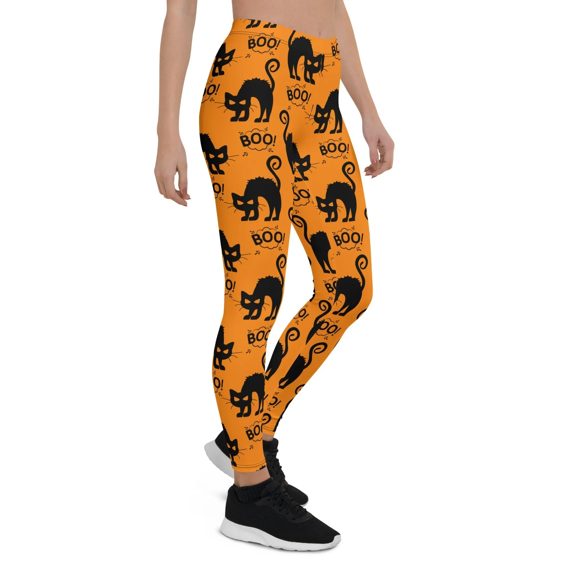 Black Kitty Halloween Leggings