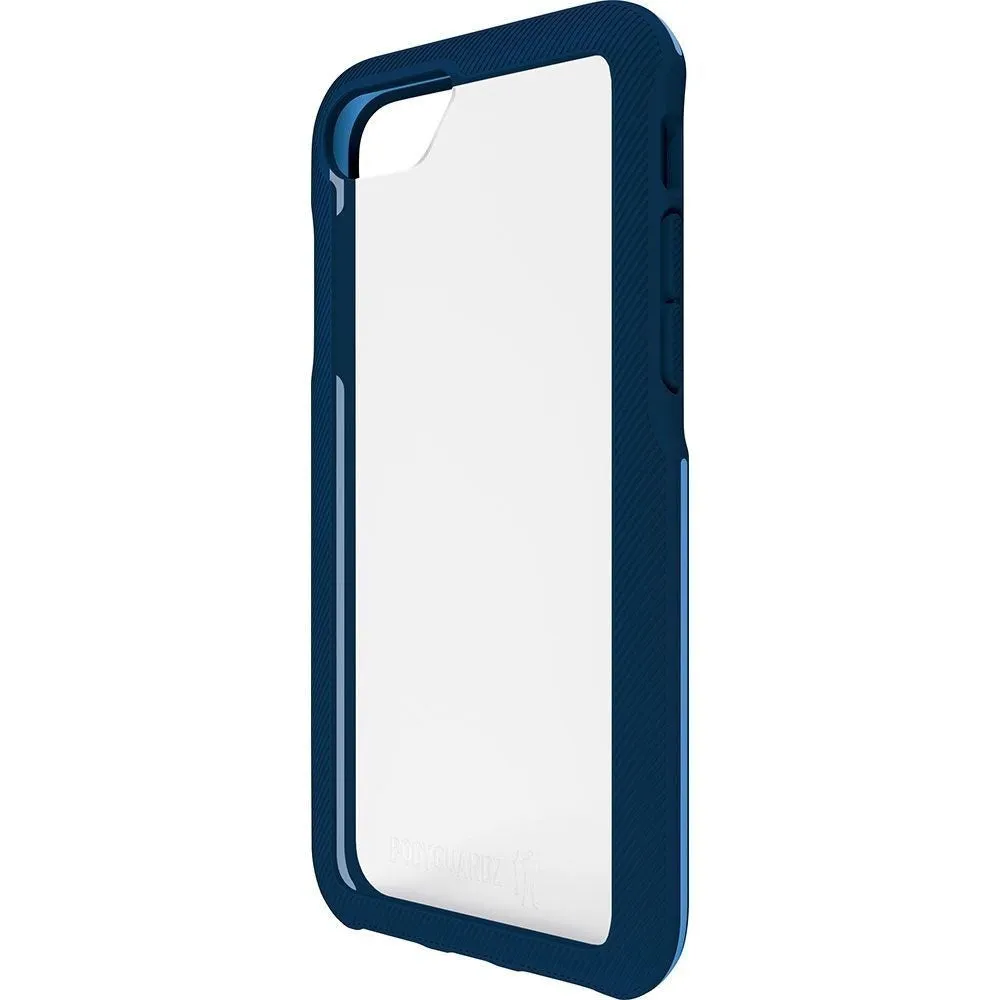 BodyGuardz Trainr Series Hybrid Case for iPhone 8 7 6s - Frost/Navy Blue