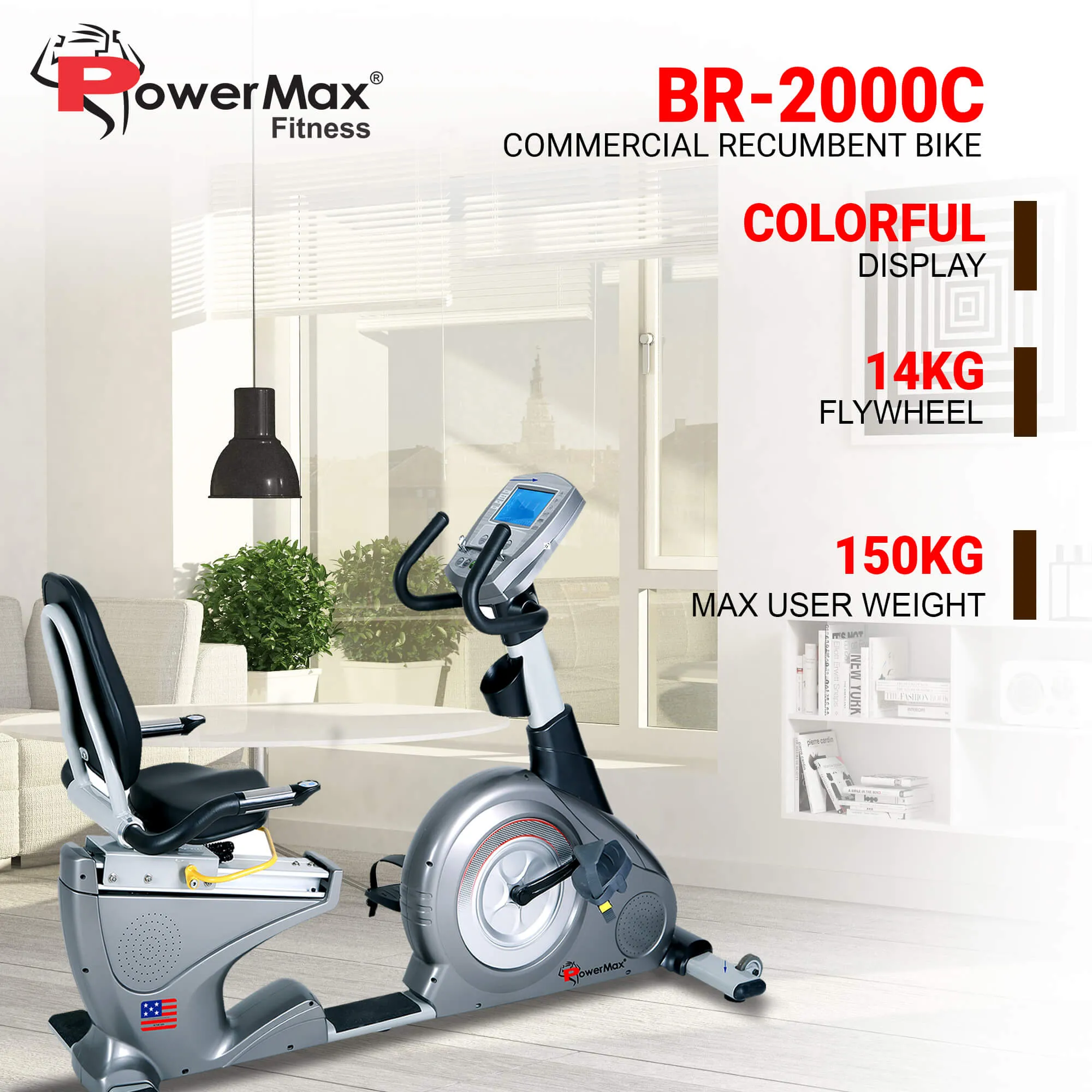 BR-2000C Commercial Recumbent Bike