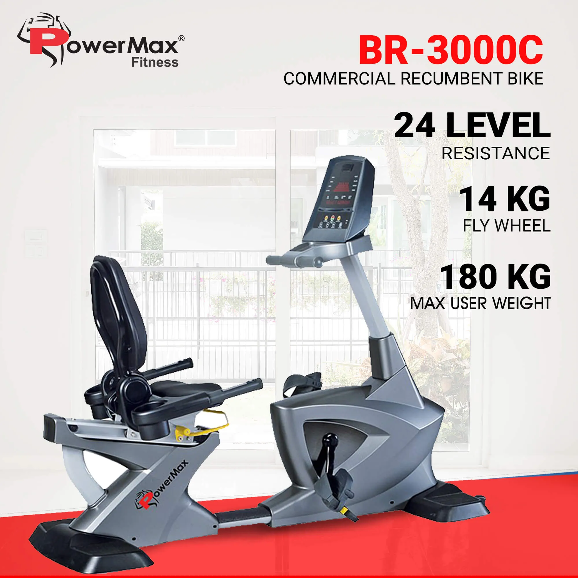 BR-3000C Commercial Recumbent Bike