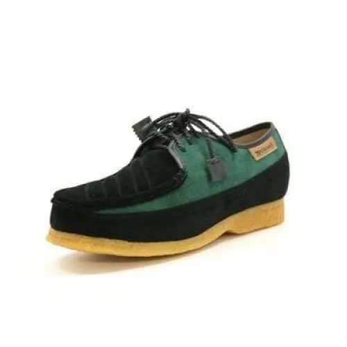 British Walkers Crown Men's Green and Black Suede Crepe Sole