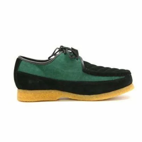 British Walkers Crown Men's Green and Black Suede Crepe Sole