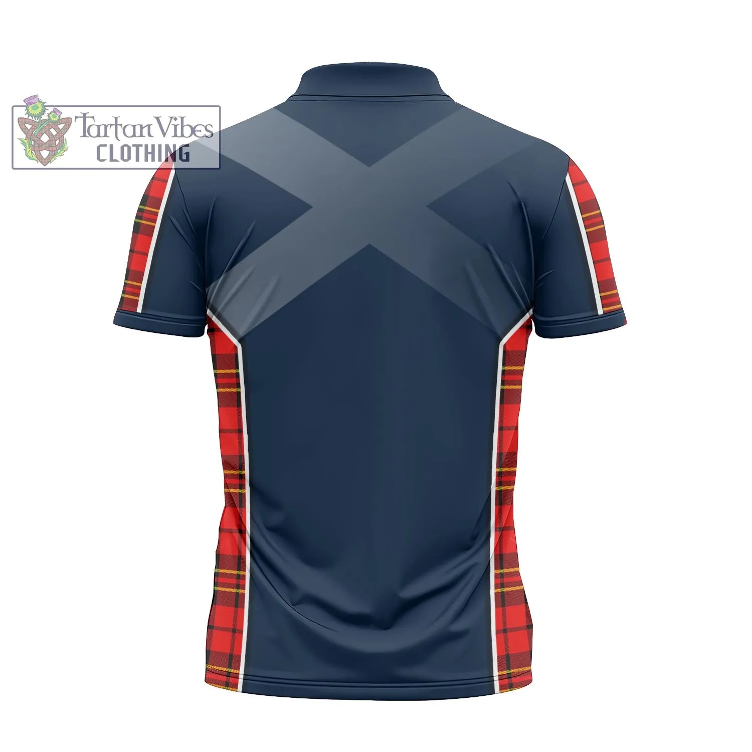 Brodie Modern Tartan Zipper Polo Shirt with Family Crest and Scottish Thistle Vibes Sport Style