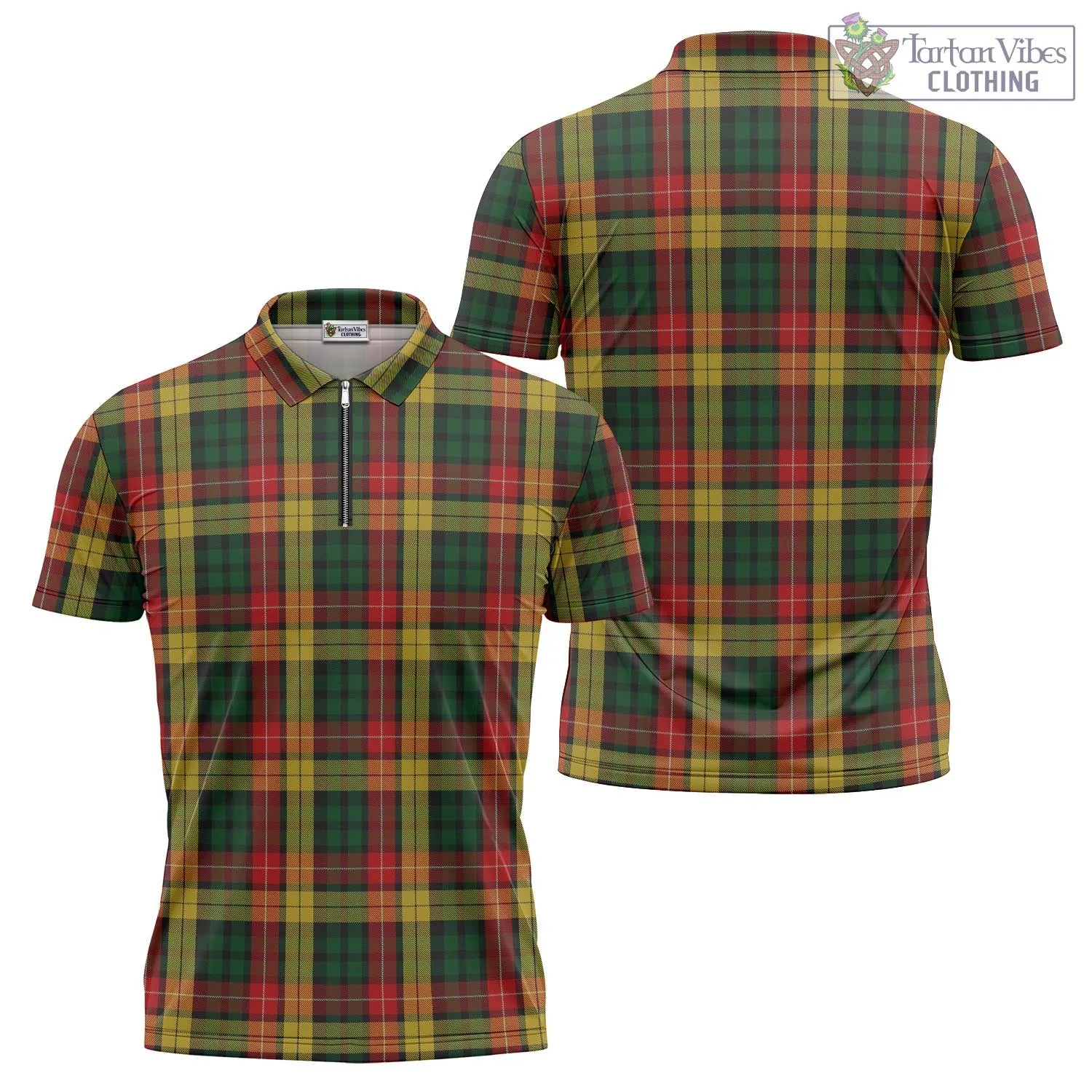 Buchanan Tartan Zipper Polo Shirt