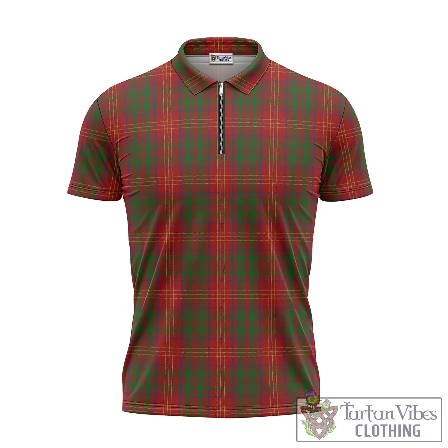 Burns Tartan Zipper Polo Shirt