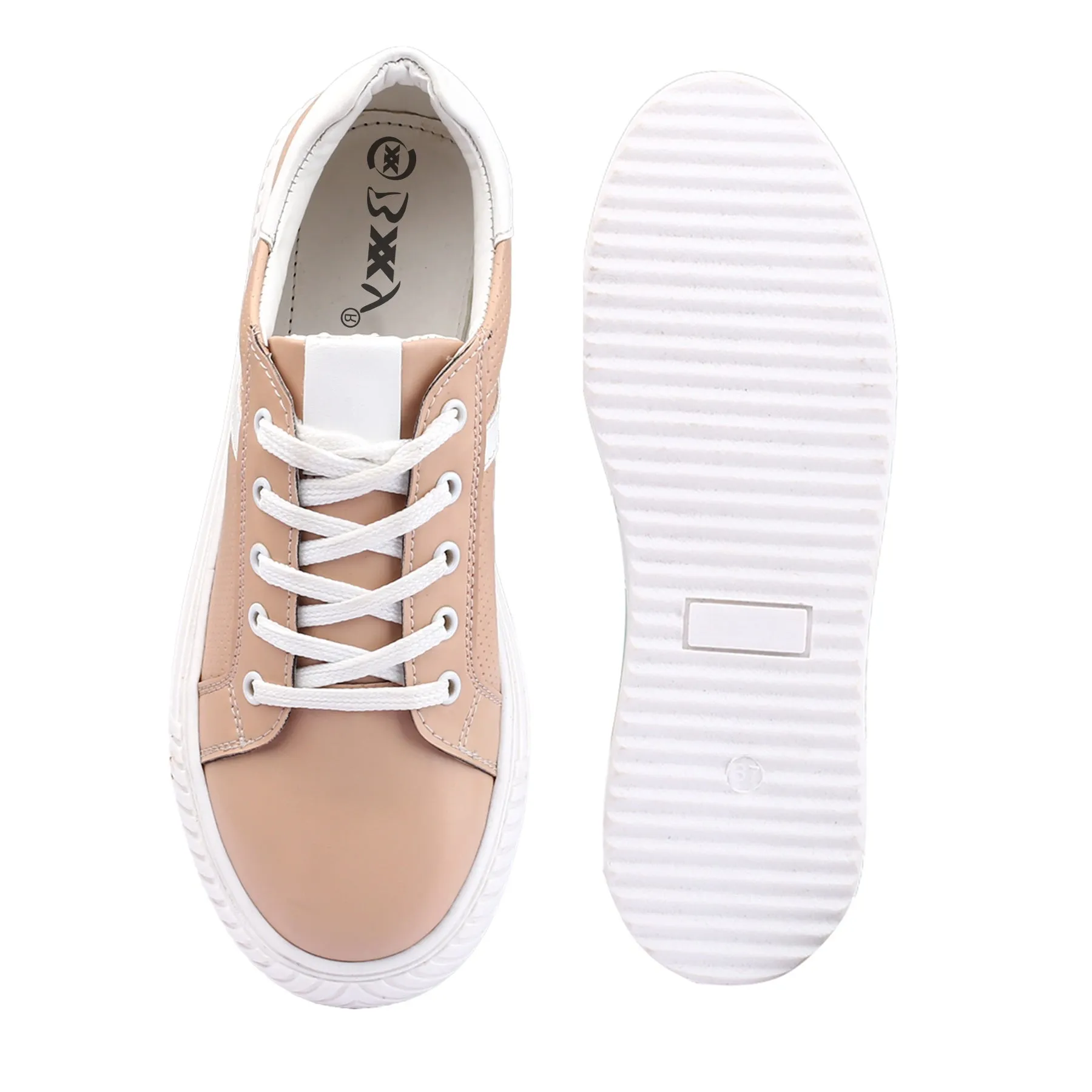 Bxxy Women's Casual Sneaker Lace up Shoes