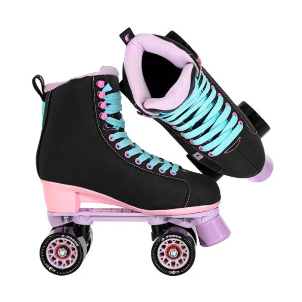 Chaya Melrose Black Pink Lilac Roller Skates