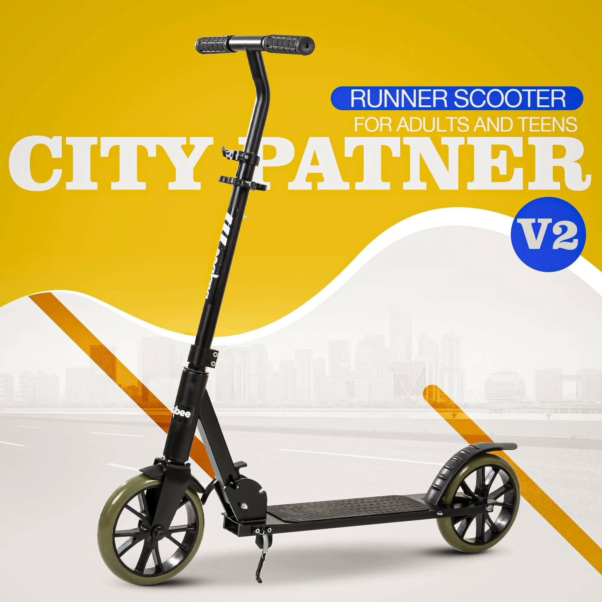 City Partner Skate Scooter for Kids & Adults