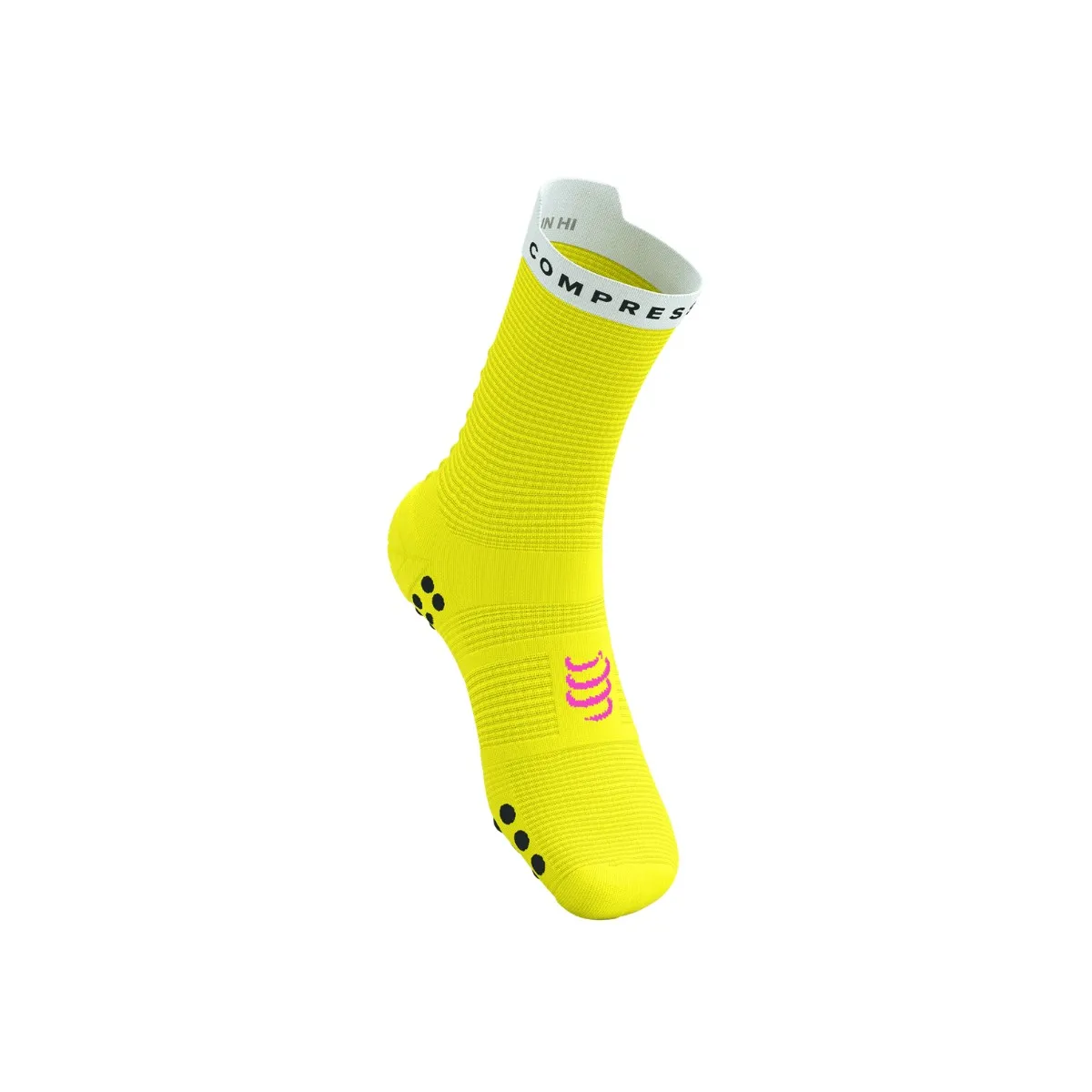 Compressport Pro Racing V4.0 Run High Yellow White Socks