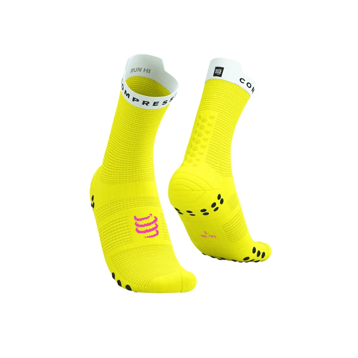 Compressport Pro Racing V4.0 Run High Yellow White Socks