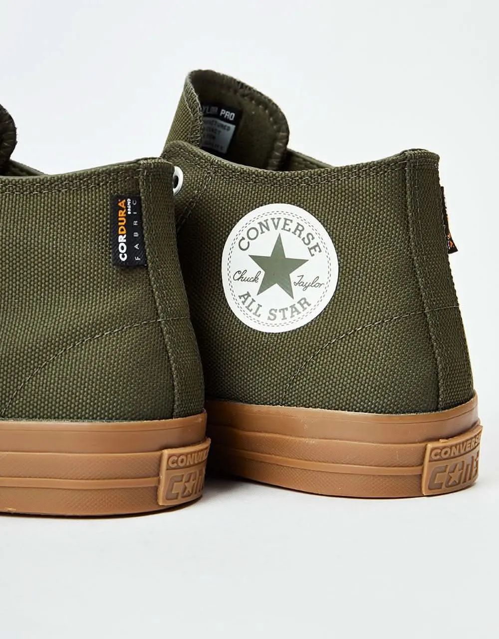 Converse CTAS Pro Cordura Canvas Skate Shoes - Cargo Khaki/Egret/Dark Gum