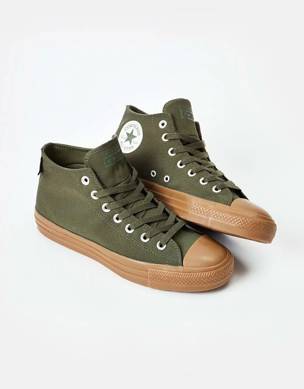 Converse CTAS Pro Cordura Canvas Skate Shoes - Cargo Khaki/Egret/Dark Gum