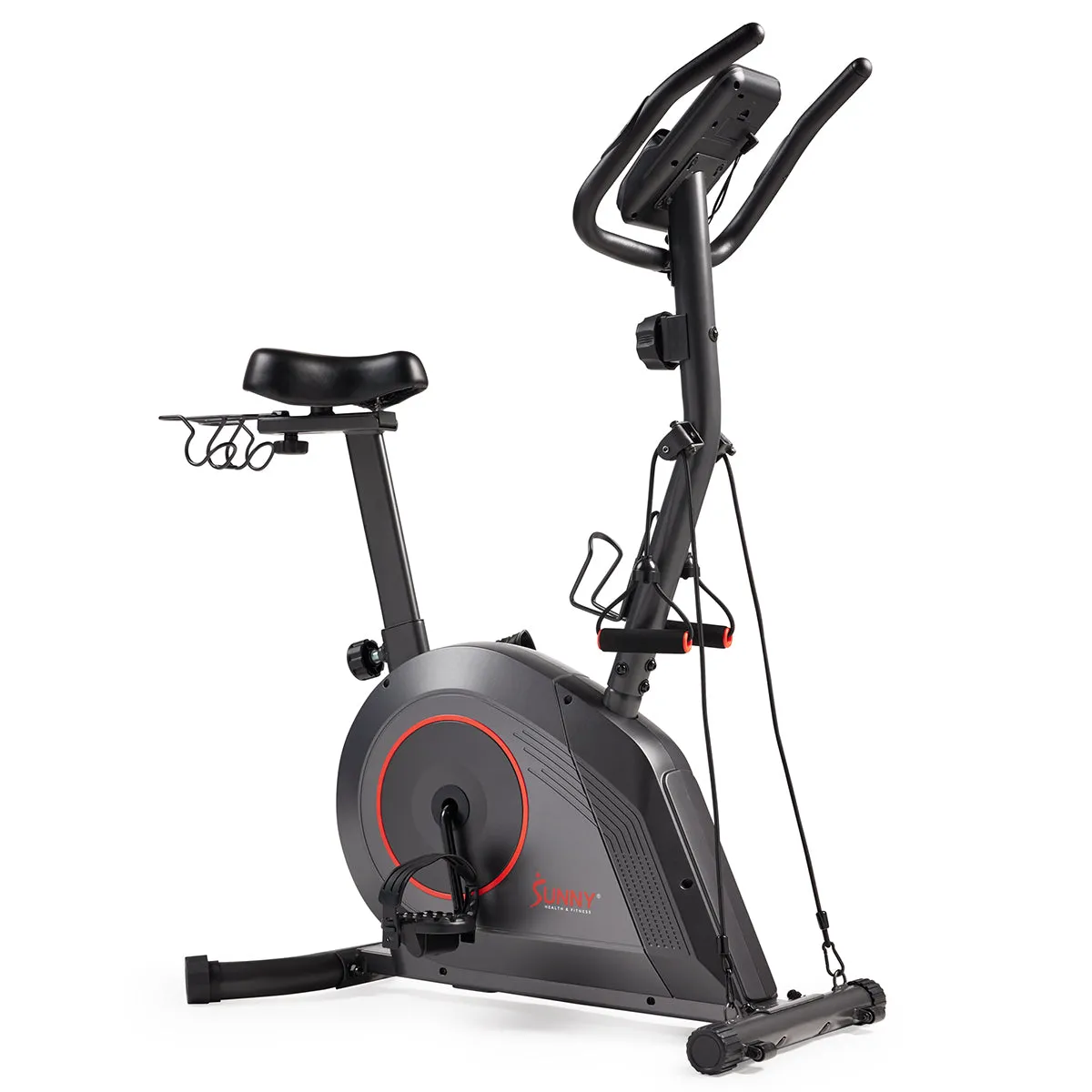 Corezy 16-Level Magnetic Resistance Upright Bike with Workout Bands