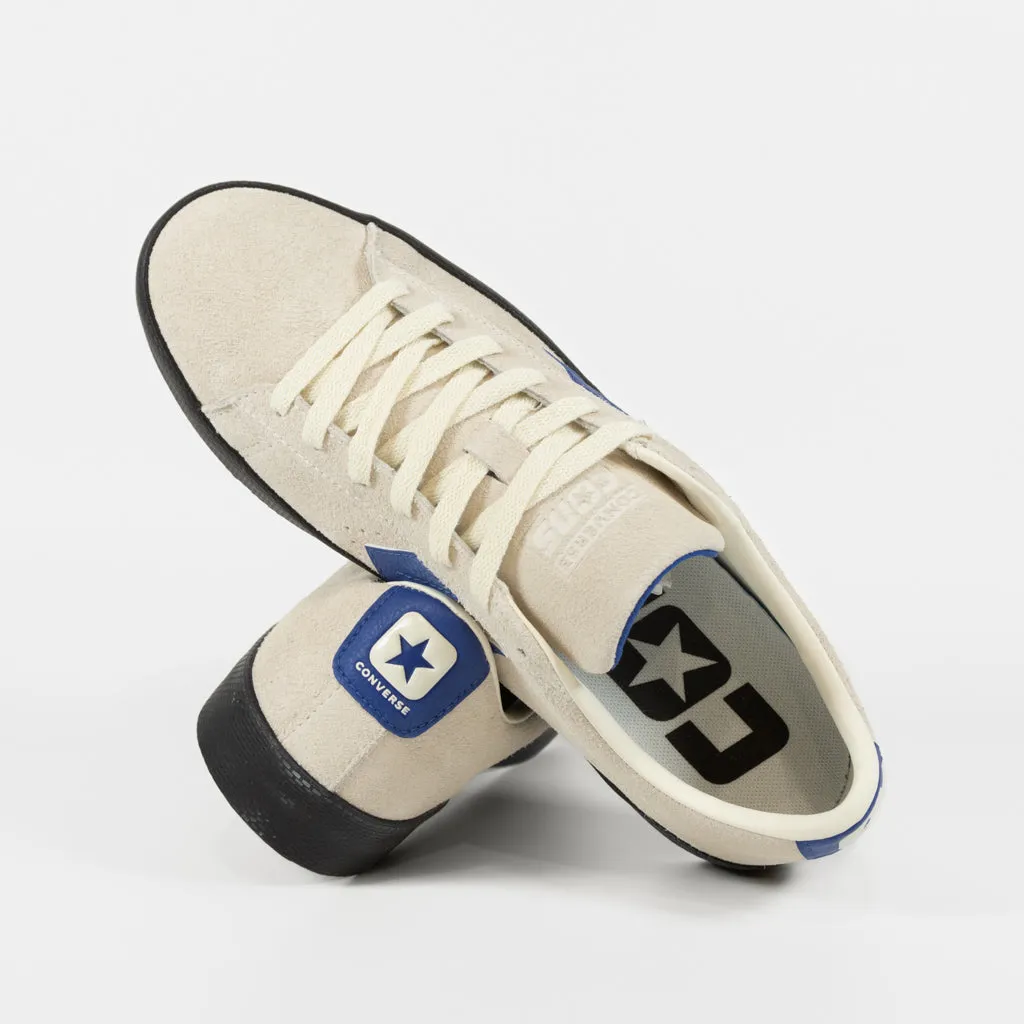 Coverse Cons - Pro Leather Vulc Pro Shoes - Egret / Blue / Black