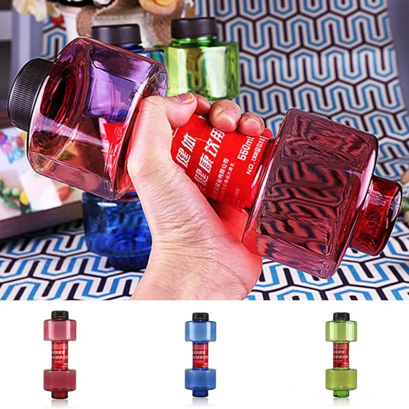 Creative Multifunctional Dumbbell Cup Fitness Water Bottle - Leak Proof 550ml