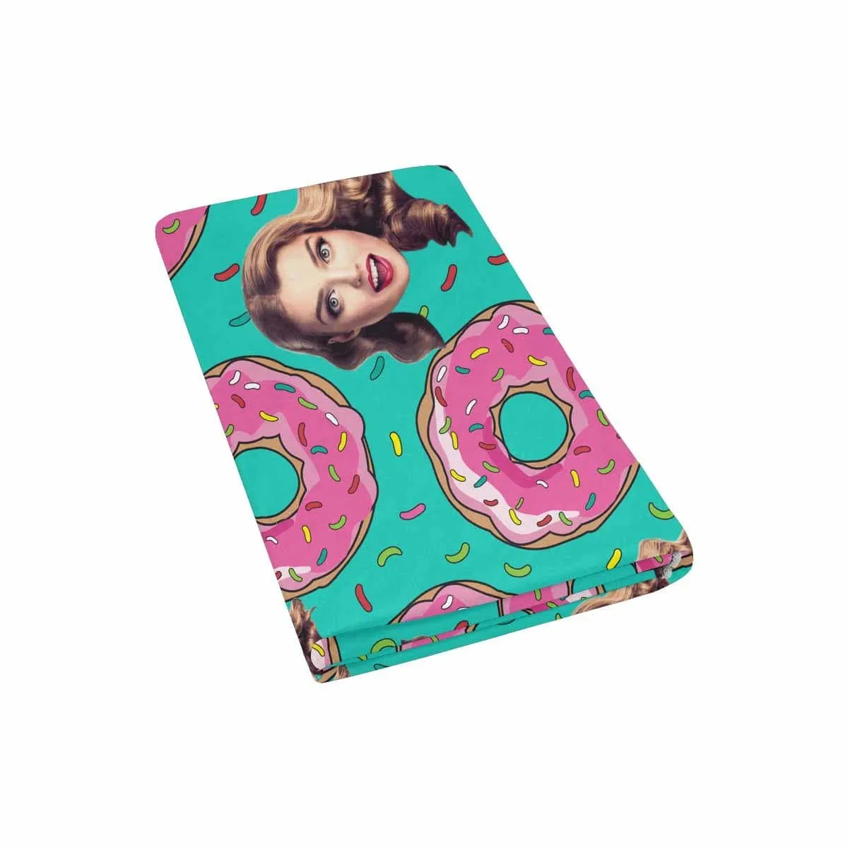 Custom Face Beach Towel  Donut