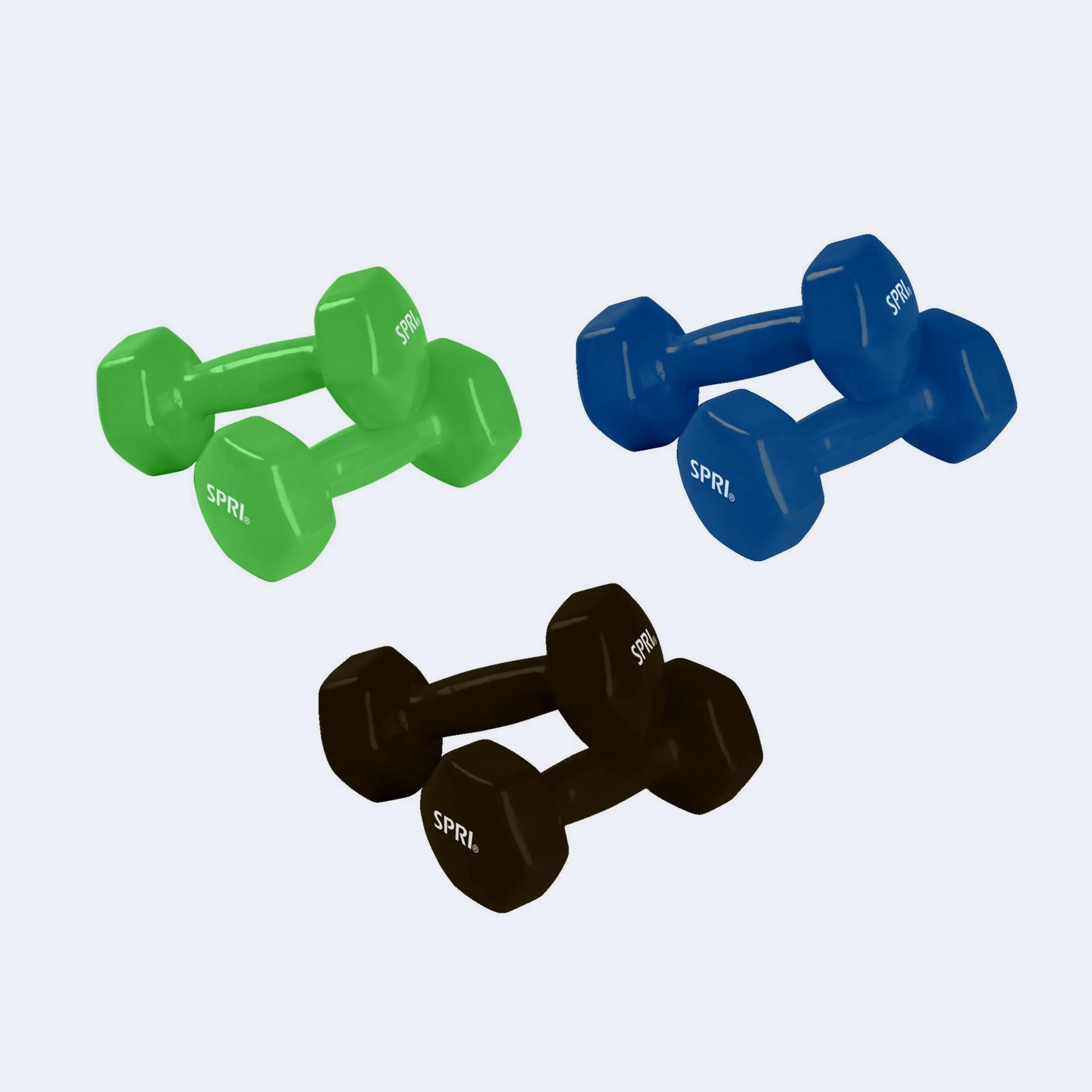 Deluxe Vinyl Dumbbell Basic Pack of 3