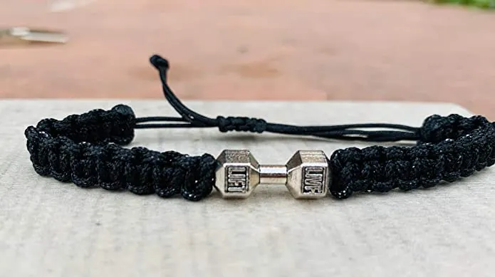 Dumbbell Adjustable Rope Bracelet