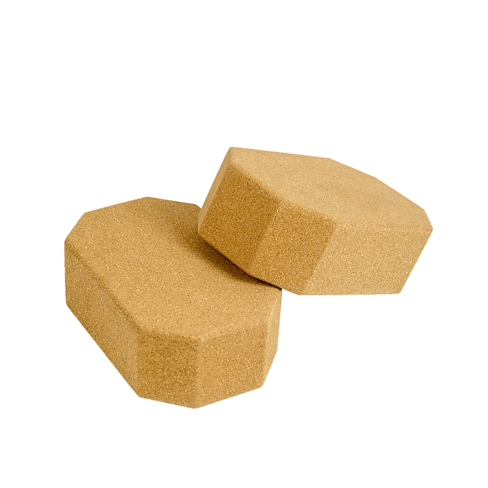 Durable Eco-Friendly Cork Yoga Blocks Set, Non-Slip, 2 pcs